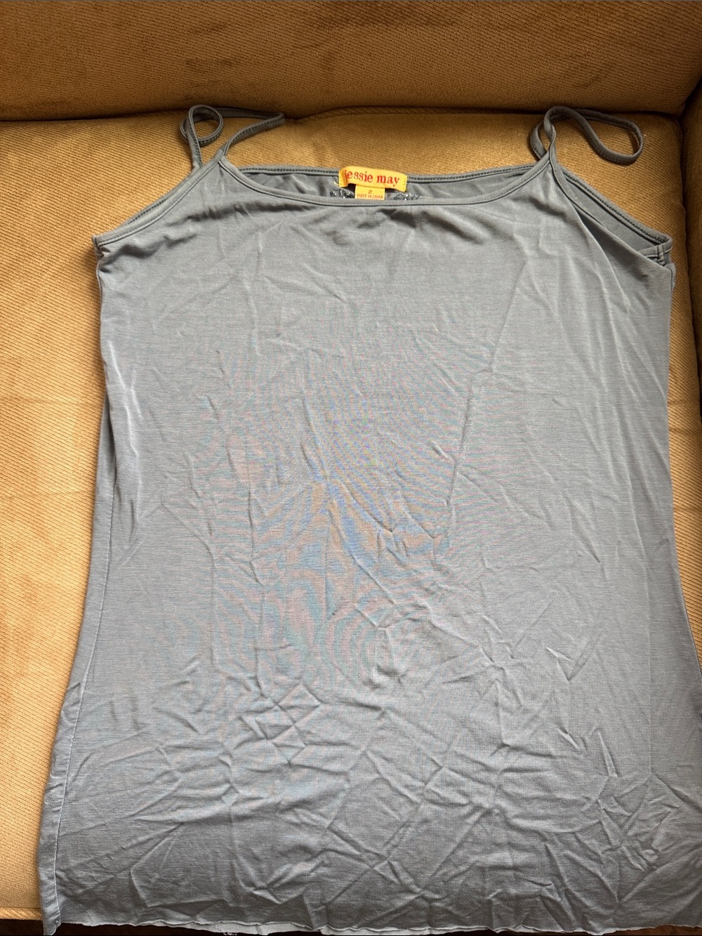 Women's Light Gray Spaghetti-Strap Camisole
